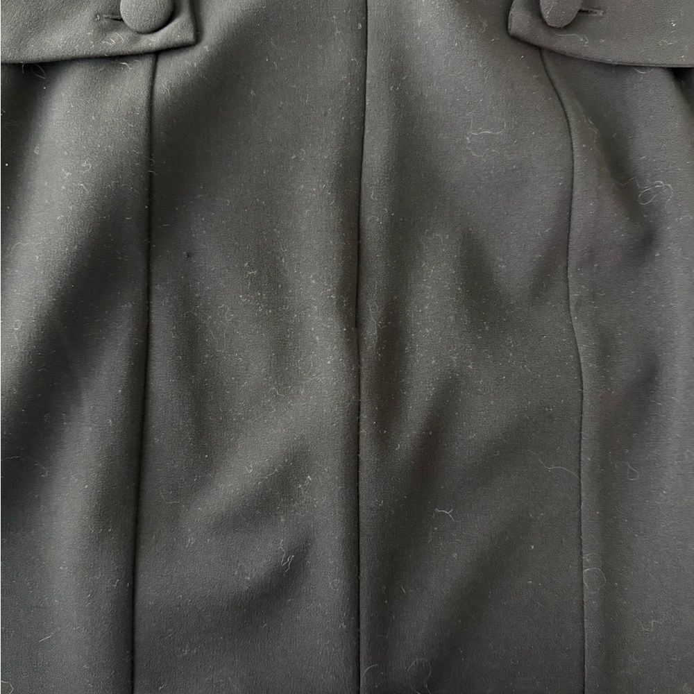 Black Pencil Skirt with Side Strap Detail